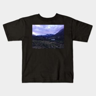 Violet Dusk Norway Mountainside Kids T-Shirt